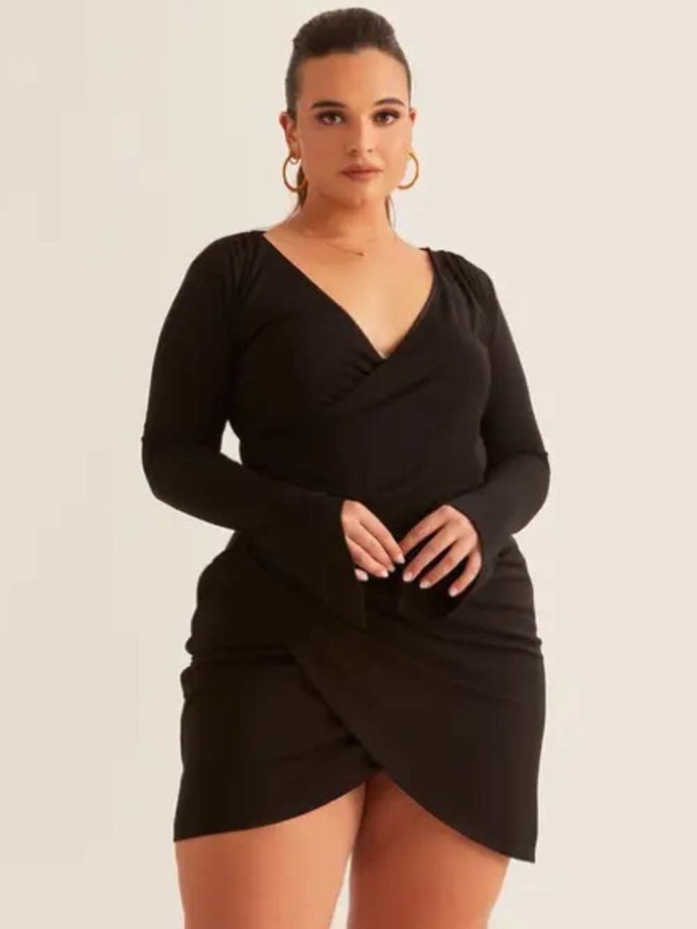 NWT Alana Eve Serena Black Mini Dress Large
